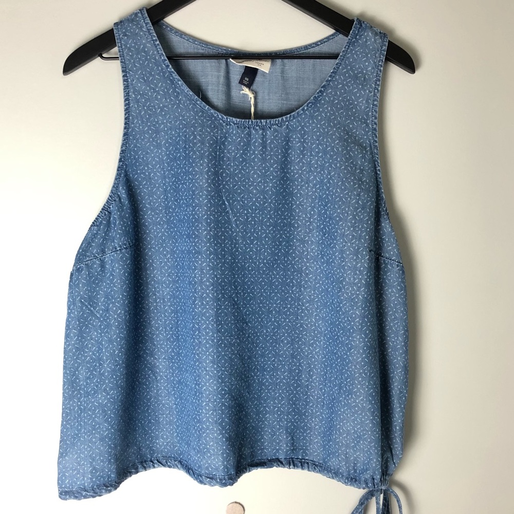 NWT Universal Thread Denim Tank with Tie Bottom